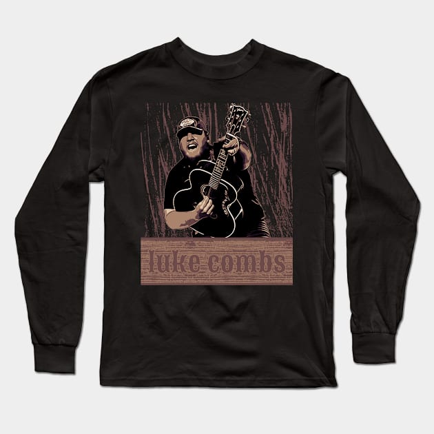 Luke combs // Country Music Long Sleeve T-Shirt by Degiab